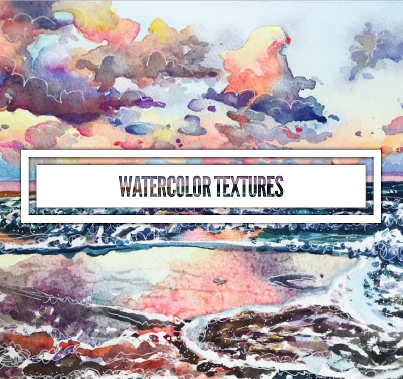 Easy Watercolor Textures Tutorial: digital download lesson for beginner to intermediate painters image 1