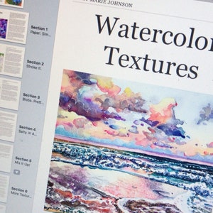 Easy Watercolor Textures Tutorial: digital download lesson for beginner to intermediate painters image 2