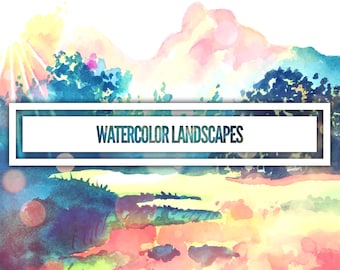 Ebook on How to Paint Landscapes with Watercolor; book about landscape painting ; diy art instruction