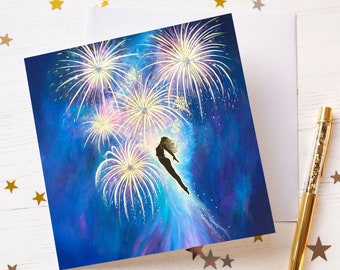 Set you Free Art Card, Empowerment and inspirational card, Blank Inside for your own message.