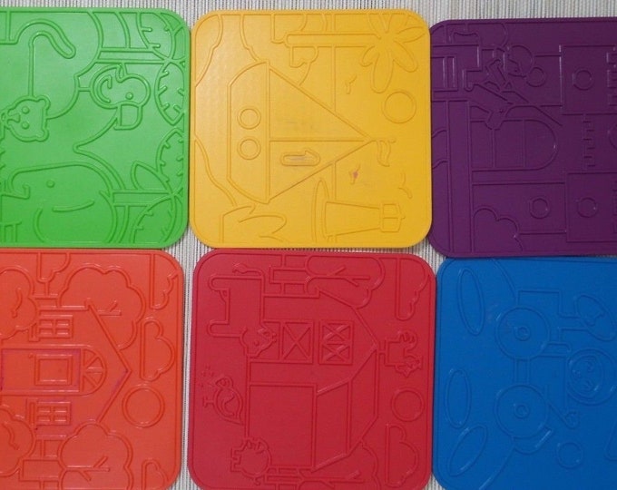 Tupperware Tuppertoys Tracing Rubbing Plates Kids Art Craft Etsy