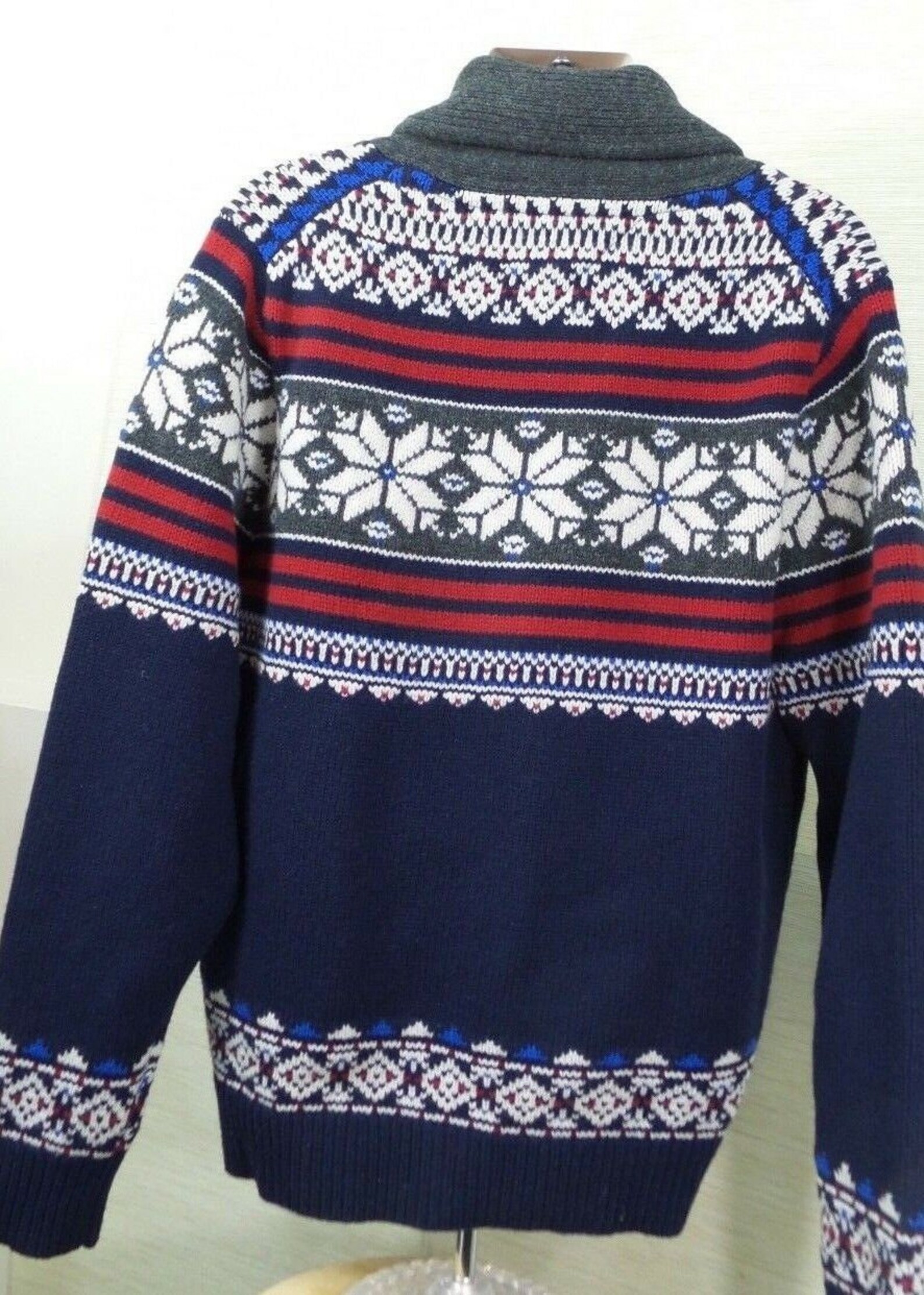 Mens Tommy Hilfiger Sweater XXL Cardigan 100 Lambswool Fair Etsy