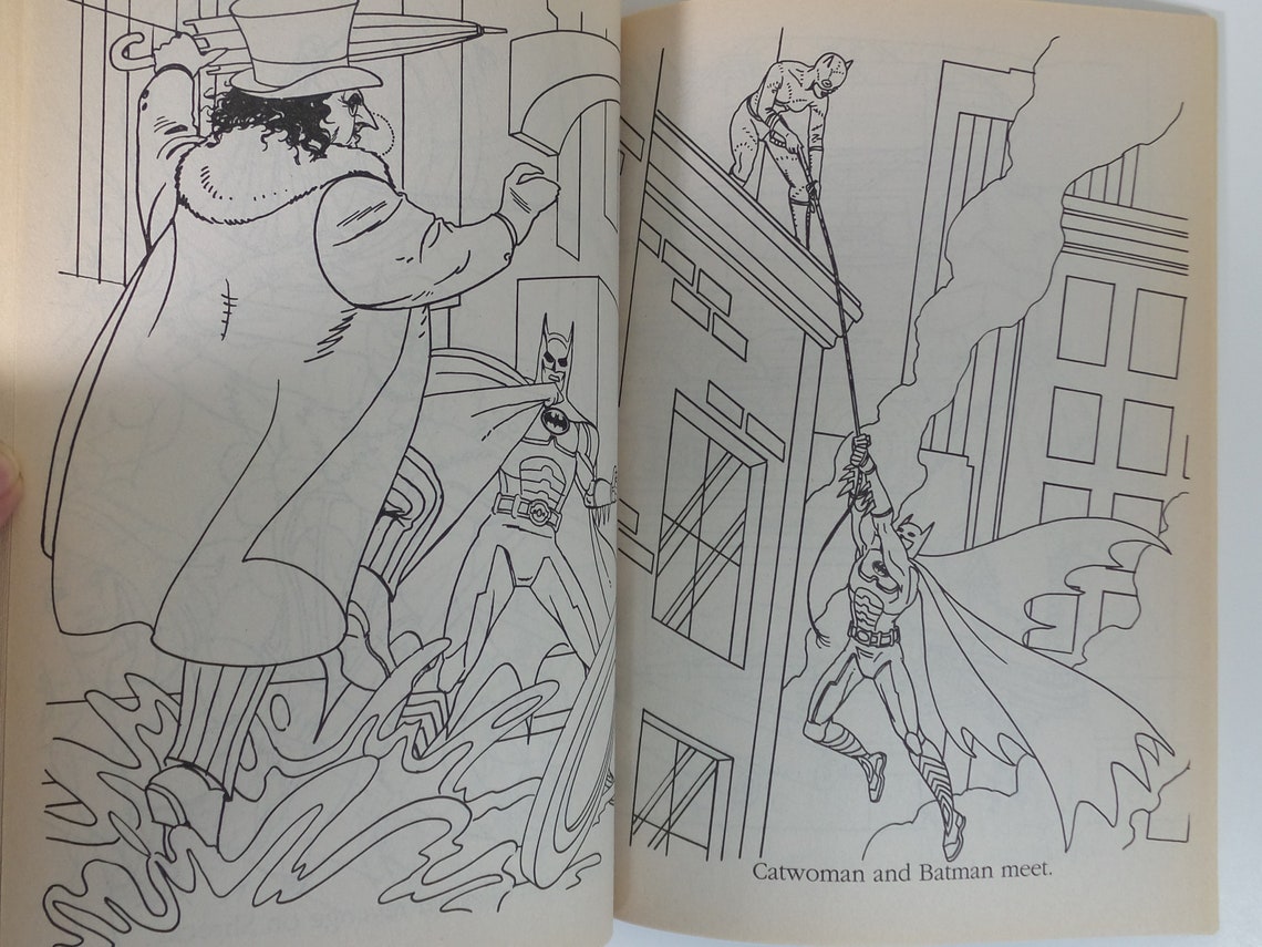 Batman Returns Big Coloring Book 2998-1 1992 Golden NEW Unused | Etsy