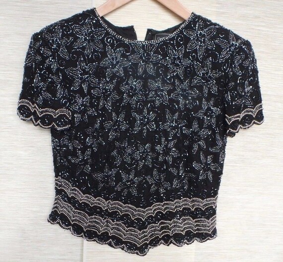 black beaded top formal