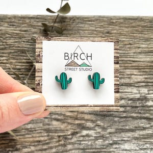 Boucles d'oreilles cactus, Bijoux d'été, Puces d'oreilles, Bijoux cactus, Boucles d'oreilles plante, Boucles d'oreilles succulentes, Bijoux du sud-ouest, Cadeau pour amoureux des plantes