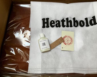 Heathbold bag accessory kit. Dustbag and 30ml Nutri-Cleaner leather cleaner moisturiser soap