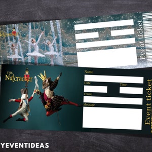 Druckbare Nussknacker Karte | Bearbeitbare Nussknacker-Karten | Ballett Fake Surprise Card | Souvenir Keep Sake | Sofort Download