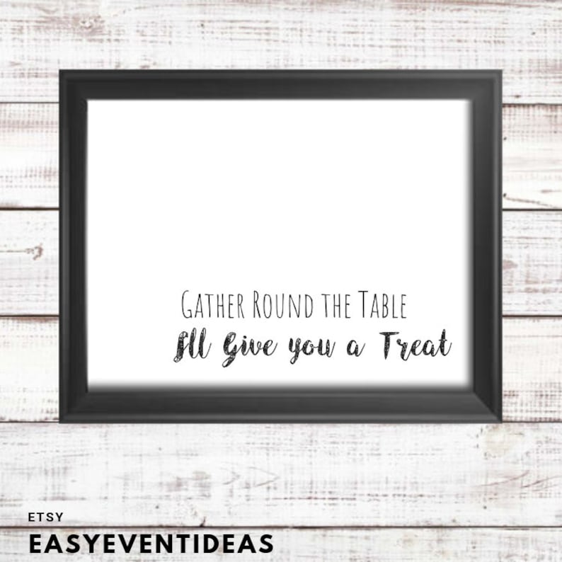 Gather Round the Table Sign Printable Download Chanukah Etsy