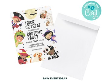Editable Halloween Costume Party Invitation (Digital Template)