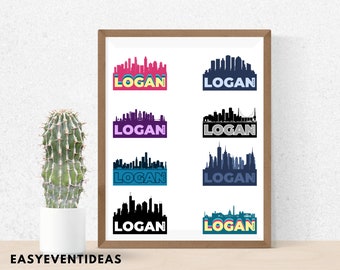 Custom Skyline Mitzvah Logo Design