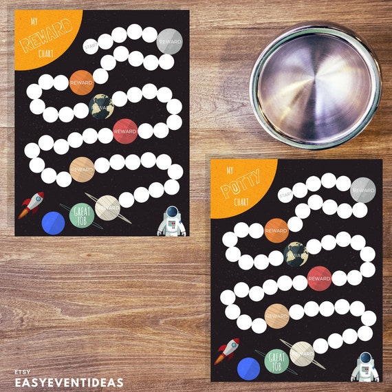 printable space sticker potty chart sticker reward chart etsy potty training sticker chart printable
