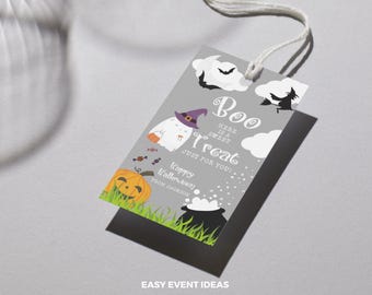 Editable Halloween Treat Tag, Sweet Treat Gift (Instant Download)