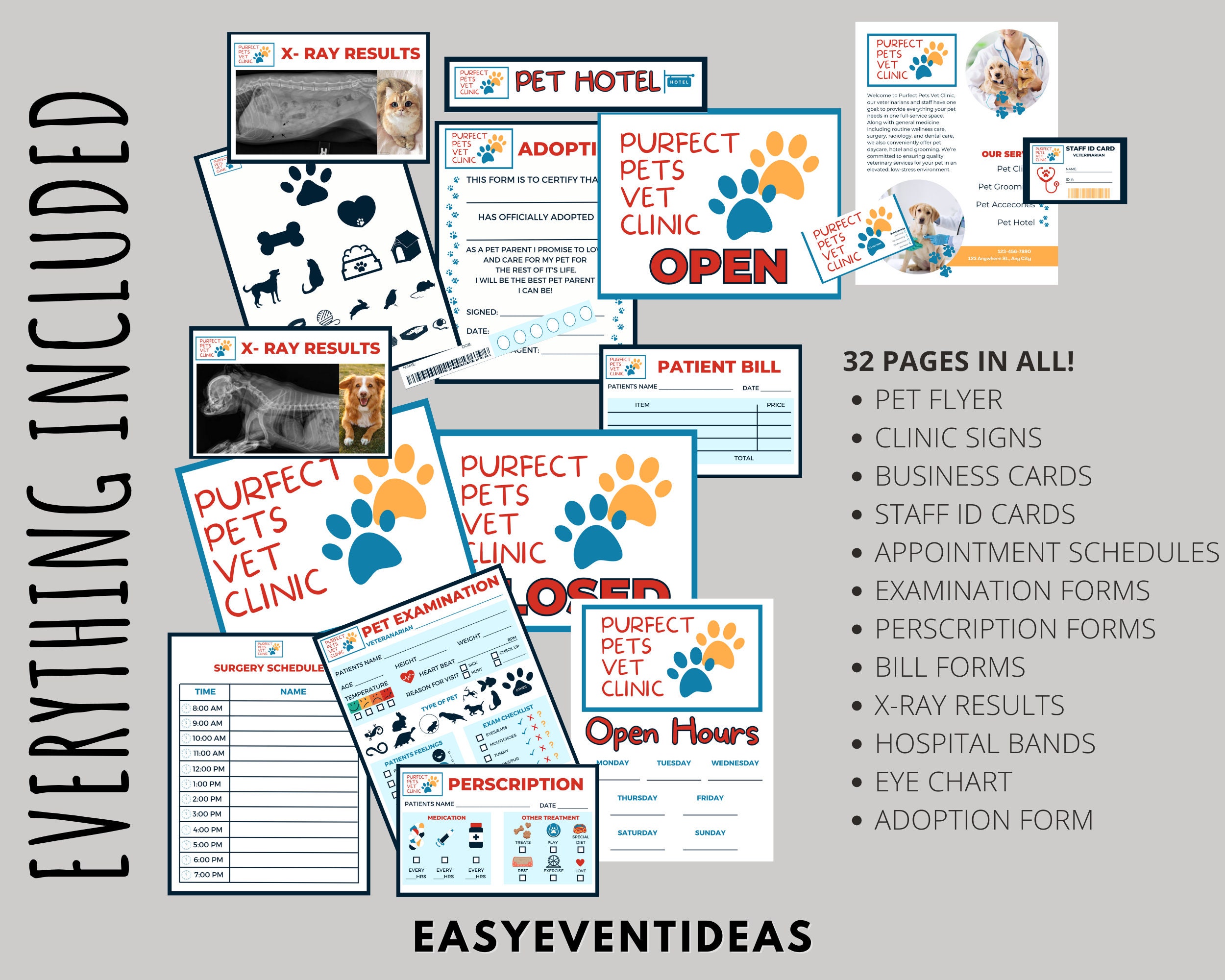 Vet Pretend Play Printable, Printable Veterinary Set, Vet Dramatic Play ...