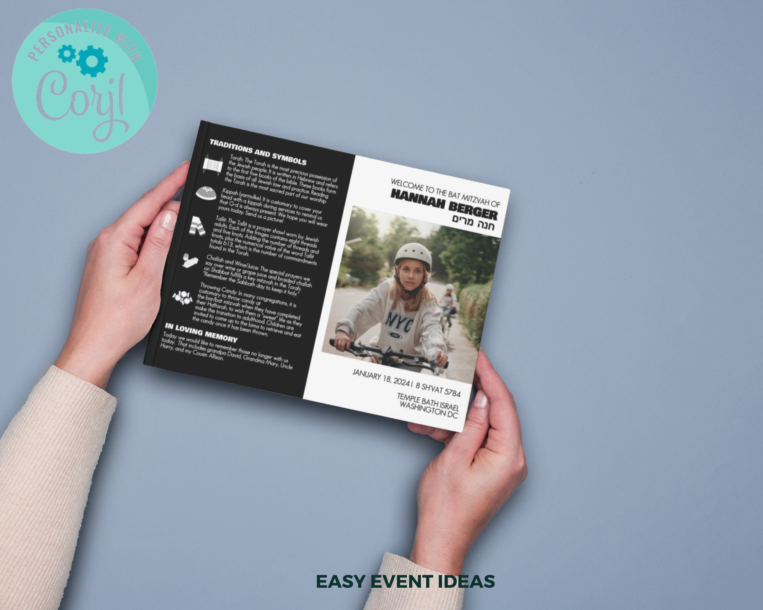Mitzvah Program Template Bat Mitzvah Program Bar Mitzvah Program DIY Mitzvah Program Template Bat Mitzvah Program Bar Mitzvah Program DIY