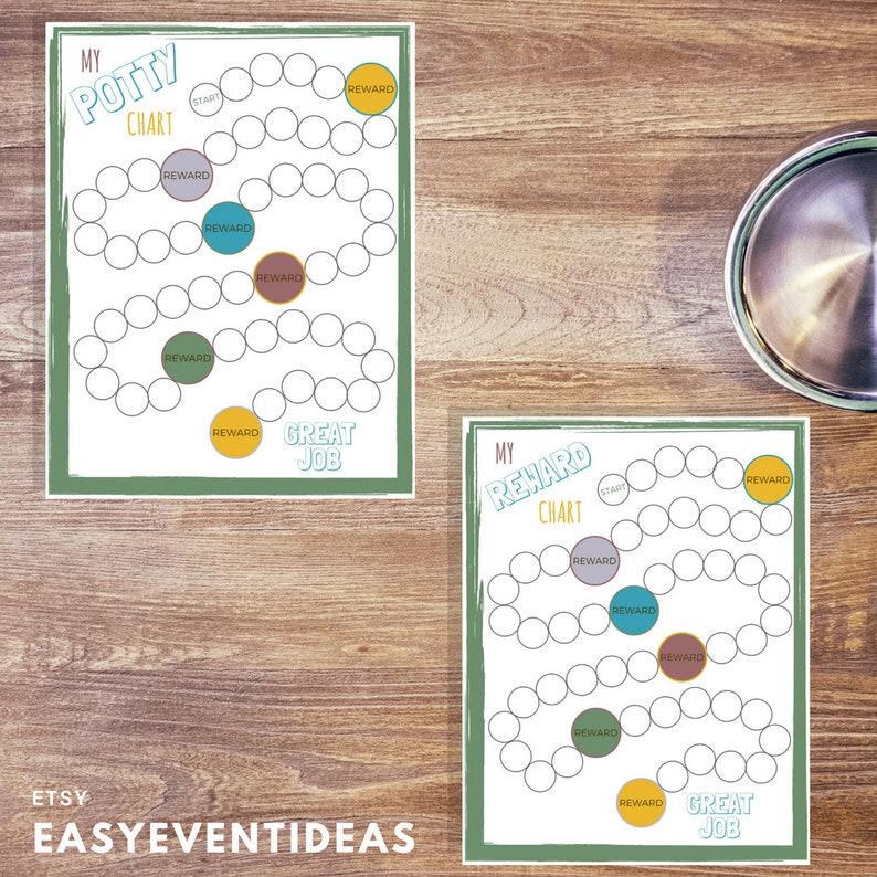Printable Sticker Potty Chart Sticker Reward Chart| Printable Sign ...