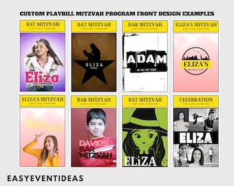 Broadway Mitzvah Program, Personalized Playbill (Digital or Printed)