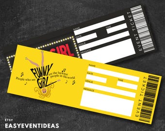 Funny Girl Printable Ticket, Broadway Souvenir (DIY Editable)