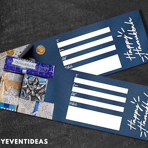Printable Hanukkah Present Tickets, Editable Hanukkah Tickets, Chanukah Surprise Ticket, Instant Download