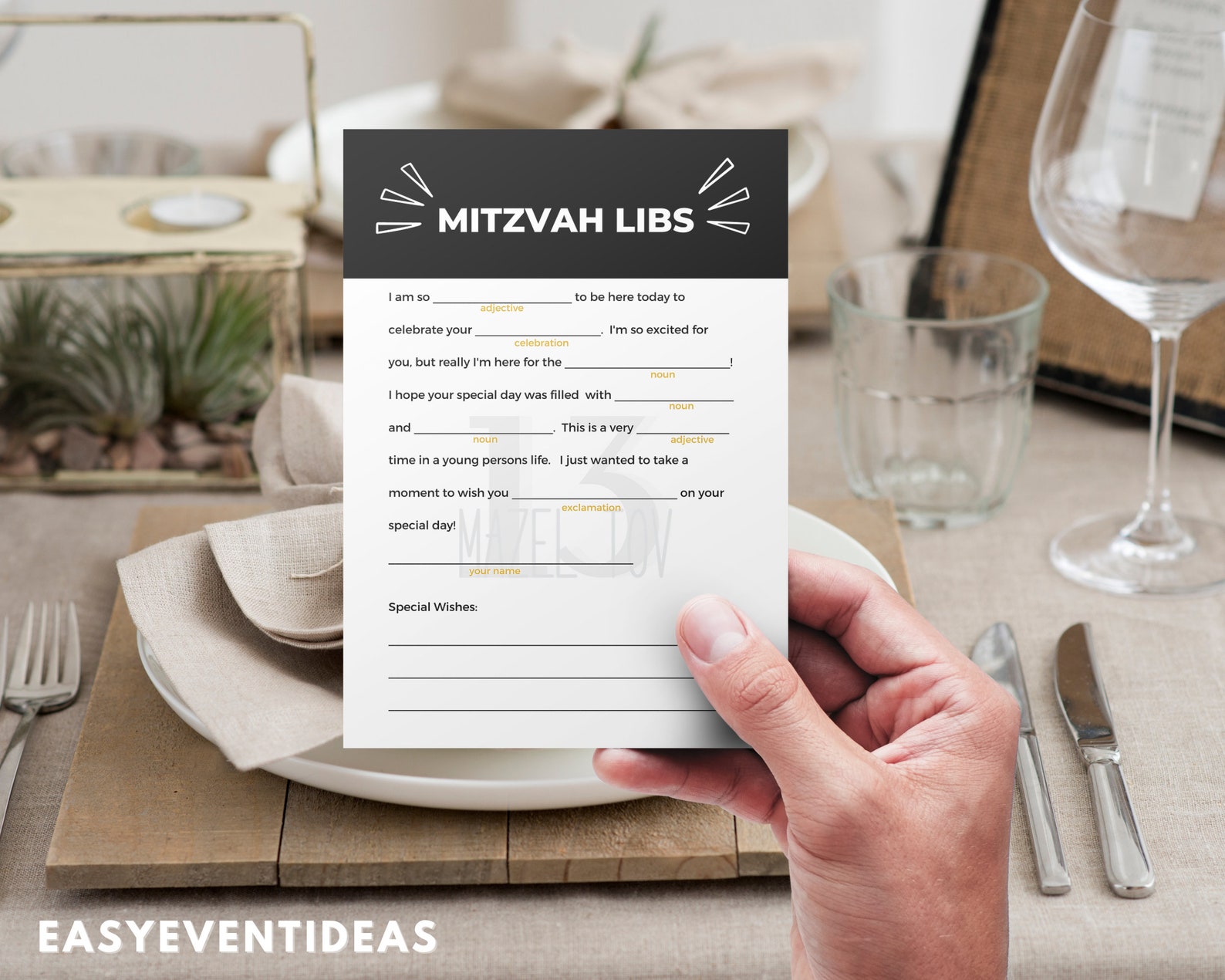 Mitzvah Mad Libs | Mitzvah Libs | Bat Mitzvah Libs | Bar Mitzvah Libs ...