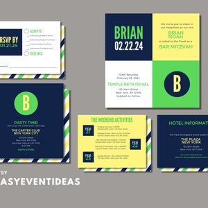 Block Mitzvah Invitations | Bat Mitzvah Invitations | Bar Mitzvah Invitations | Square Mitzvah Invitations