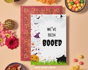 You've Been Booed Halloween Kit: Neighbor Gift Tags & Signs (Digital Download)