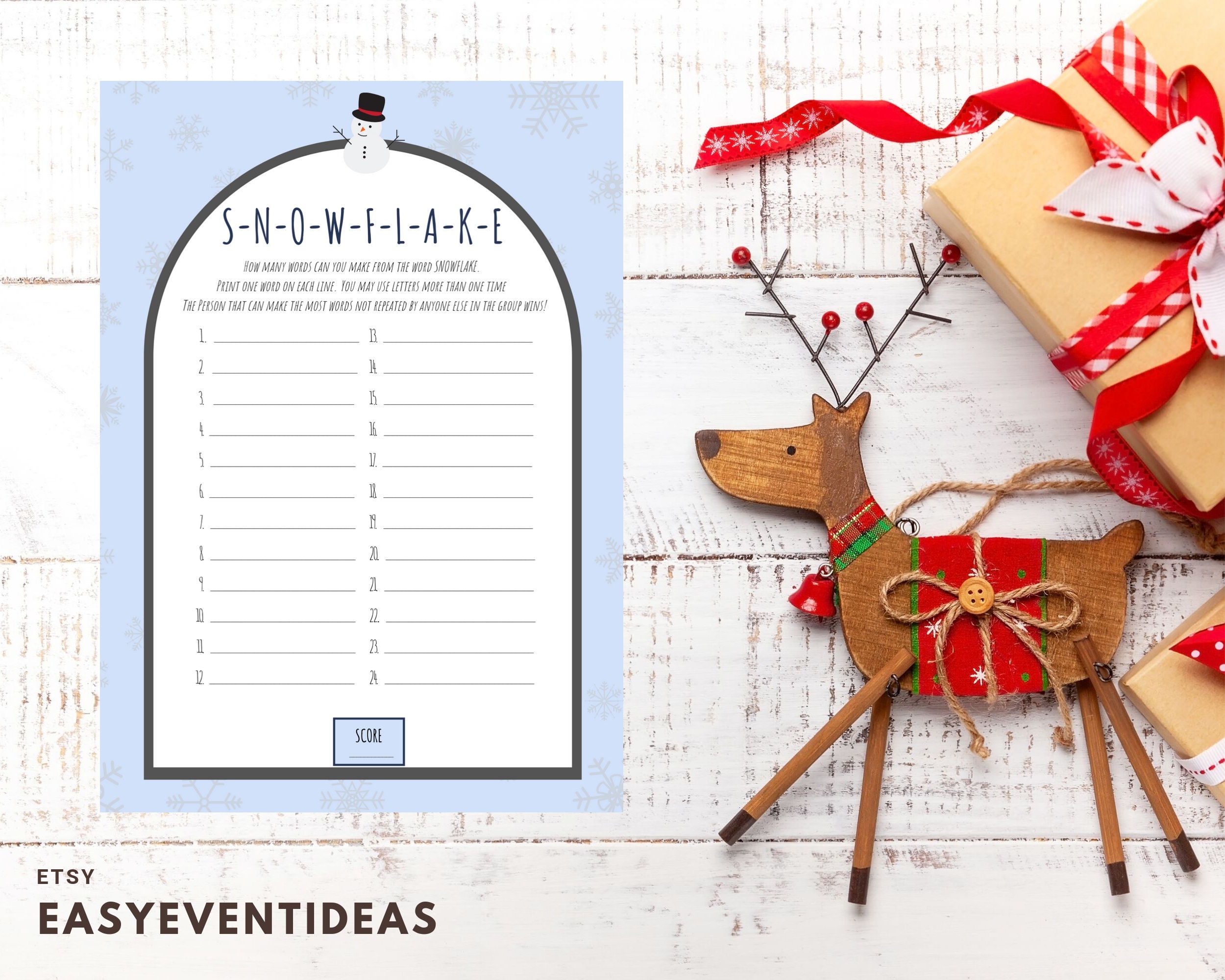99 Snowflakes Game Printable 99 Snowflakes Game Printable