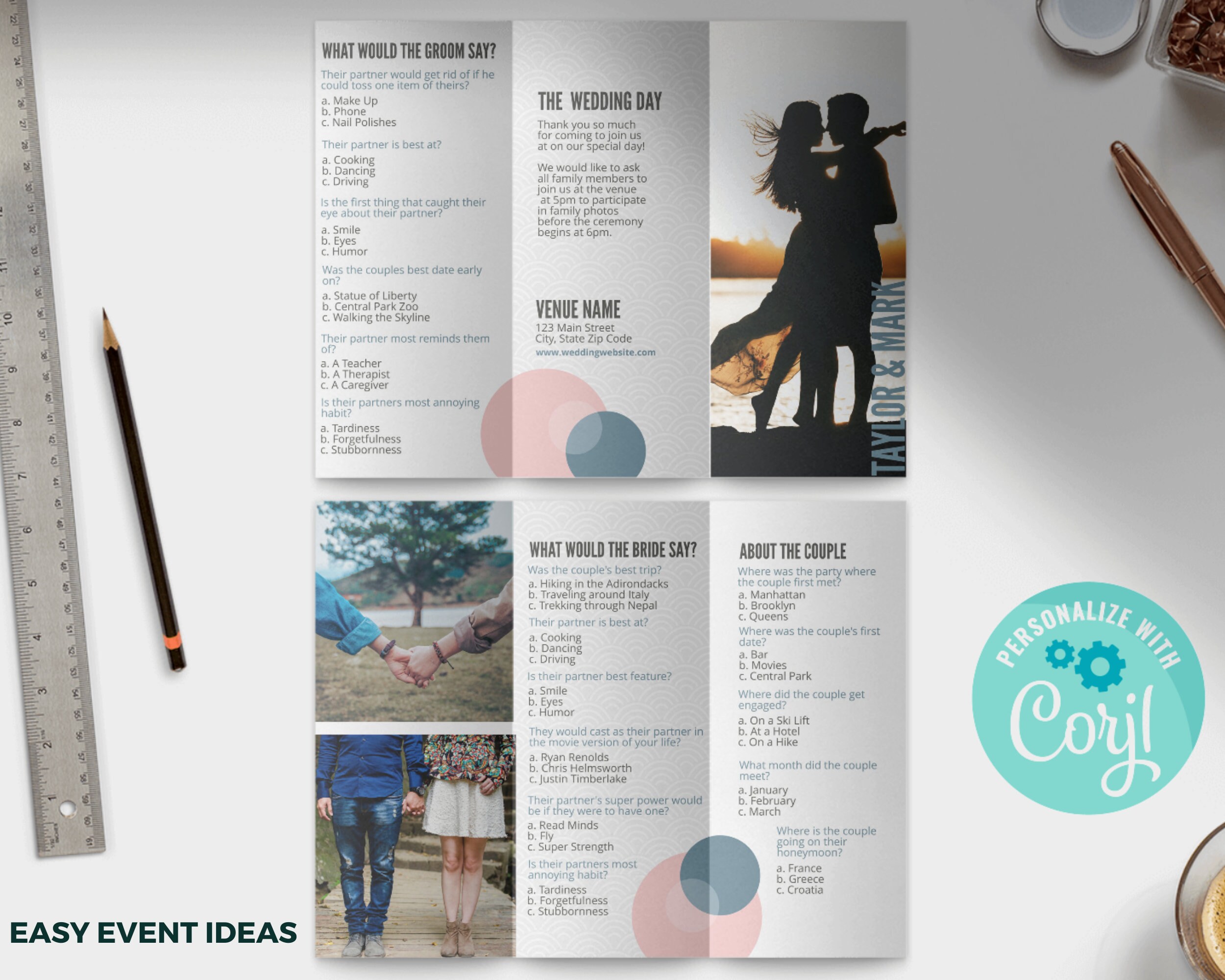 Rehearsal Dinner Game, Bridal Shower Game, Anniversary Game, Wedding ...