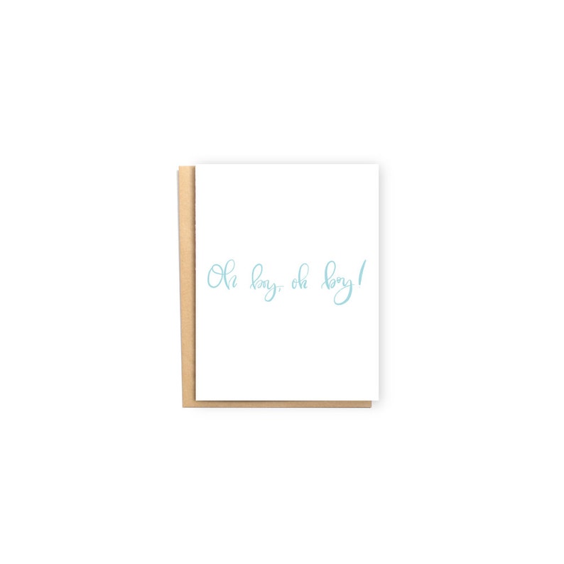 Oh Boy Oh Boy Baby Shower Card Congratulations Card Gender Etsy