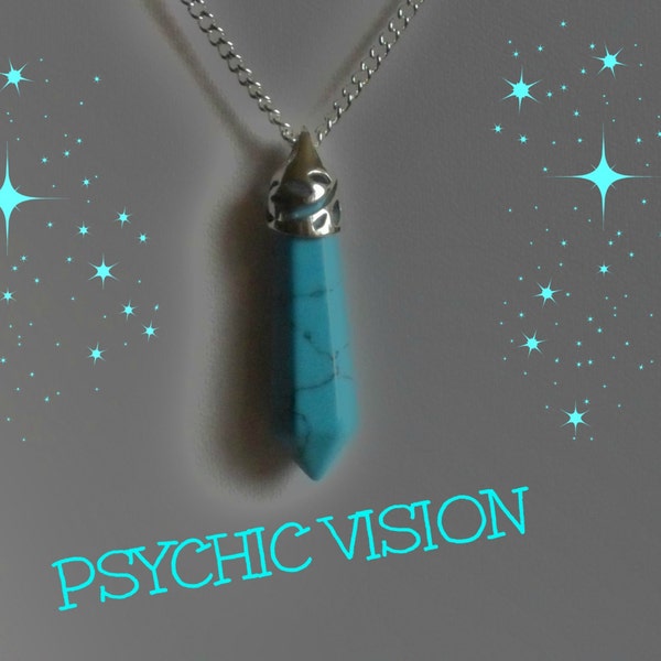 Turquoise Crystal Necklace/Turquoise Pendant/Crystal Necklace/Turquoise Pendulum/Healing Crystal Necklace/Divination Pendulum Pendant