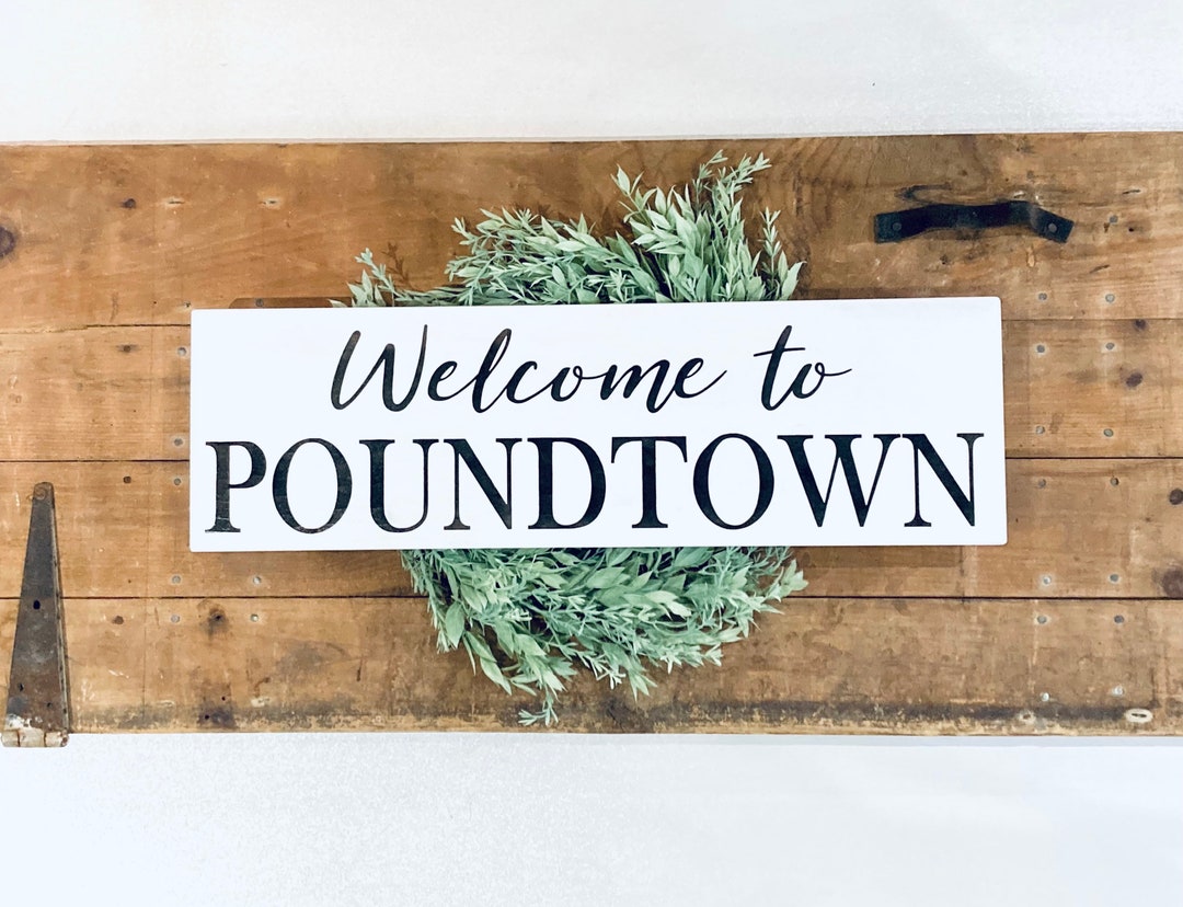 to Pound Town Wood Sign Funny Bedroom Sign Adult Bedroom Sign