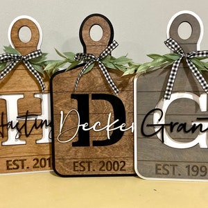 Personalized Cutting Boards Family Name Cutting Board Wedding Gift Cutting Board Custom Christmas Gift Family Name Gift for Mom Bild 7