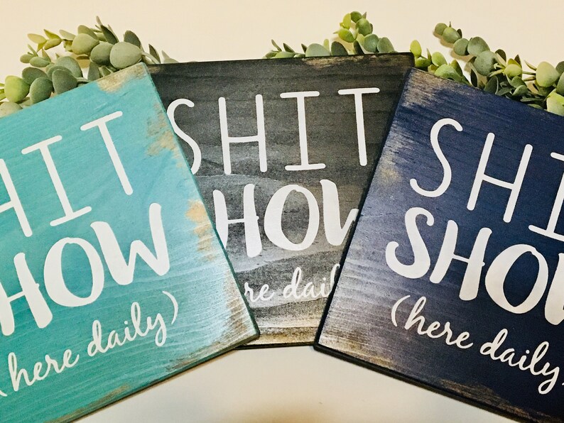 Rustic Bathroom Wall Decor Funny Bathroom Wood Sign Shit Etsy
