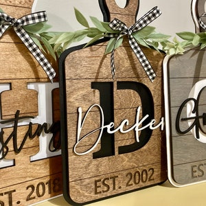 Personalized Cutting Boards Family Name Cutting Board Wedding Gift Cutting Board Custom Christmas Gift Family Name Gift for Mom Bild 1