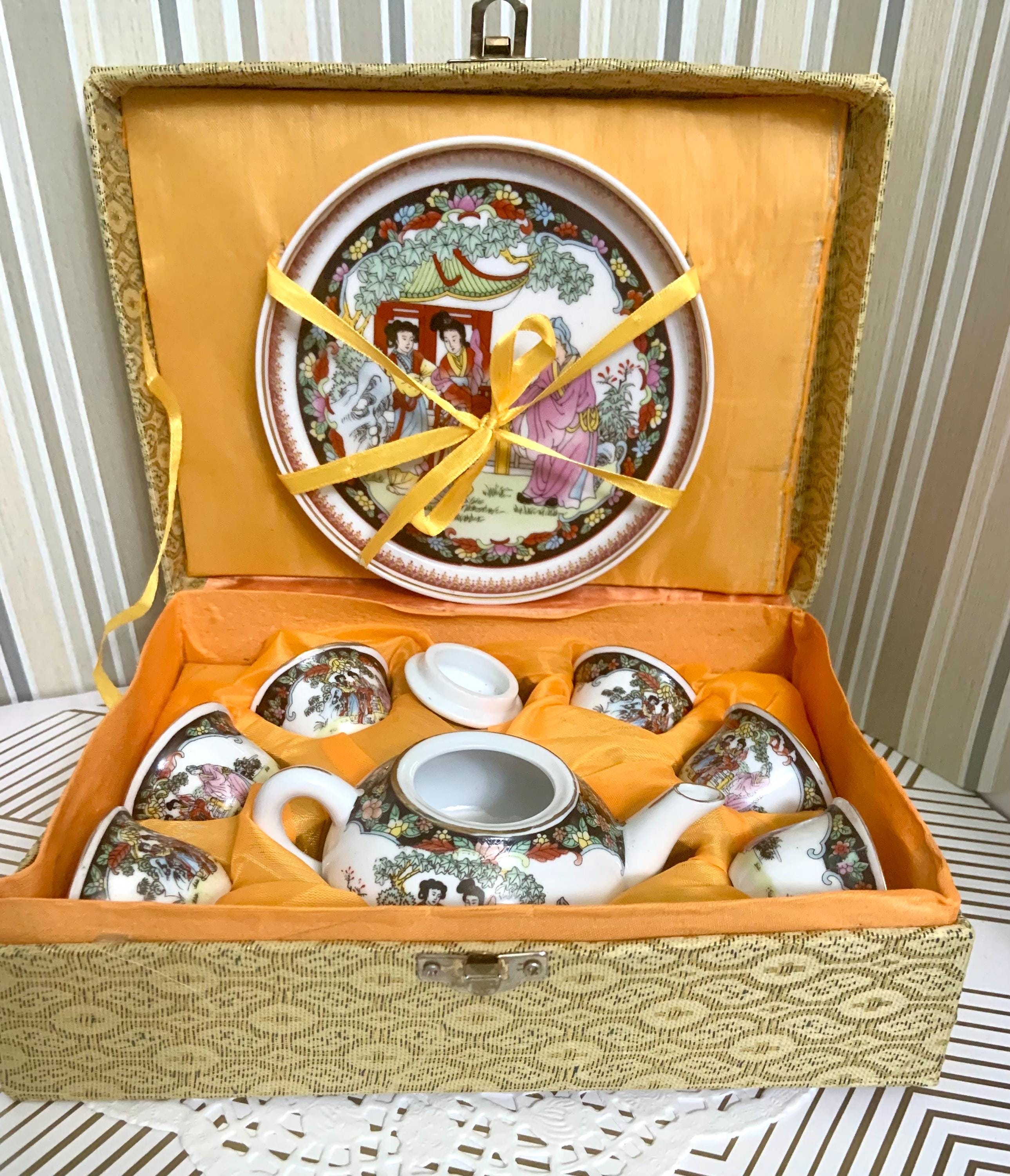 Oriental Tea Set Vintage - Etsy