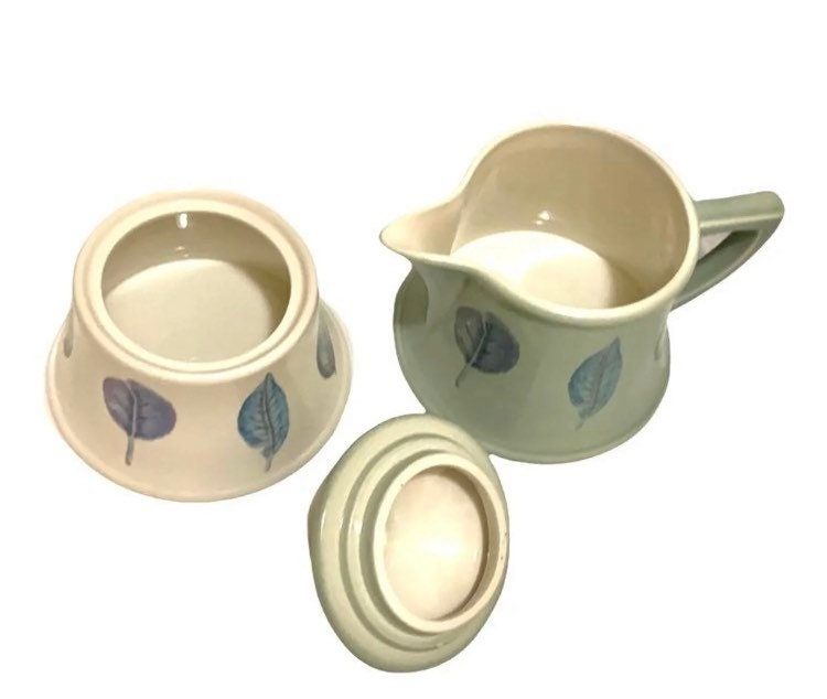 Portmeirion Sugar and Creamer the Seasonsleaves Oversized Etsy