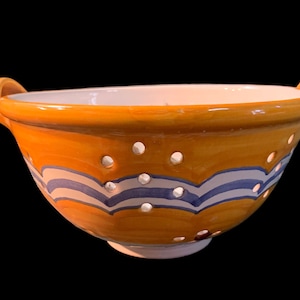 Portuguese pottery strainer colander, kitcheny  bits