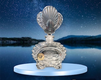 Vintage Lead Crystal Perfume Bottle - House of Global Art Rose - West Germany