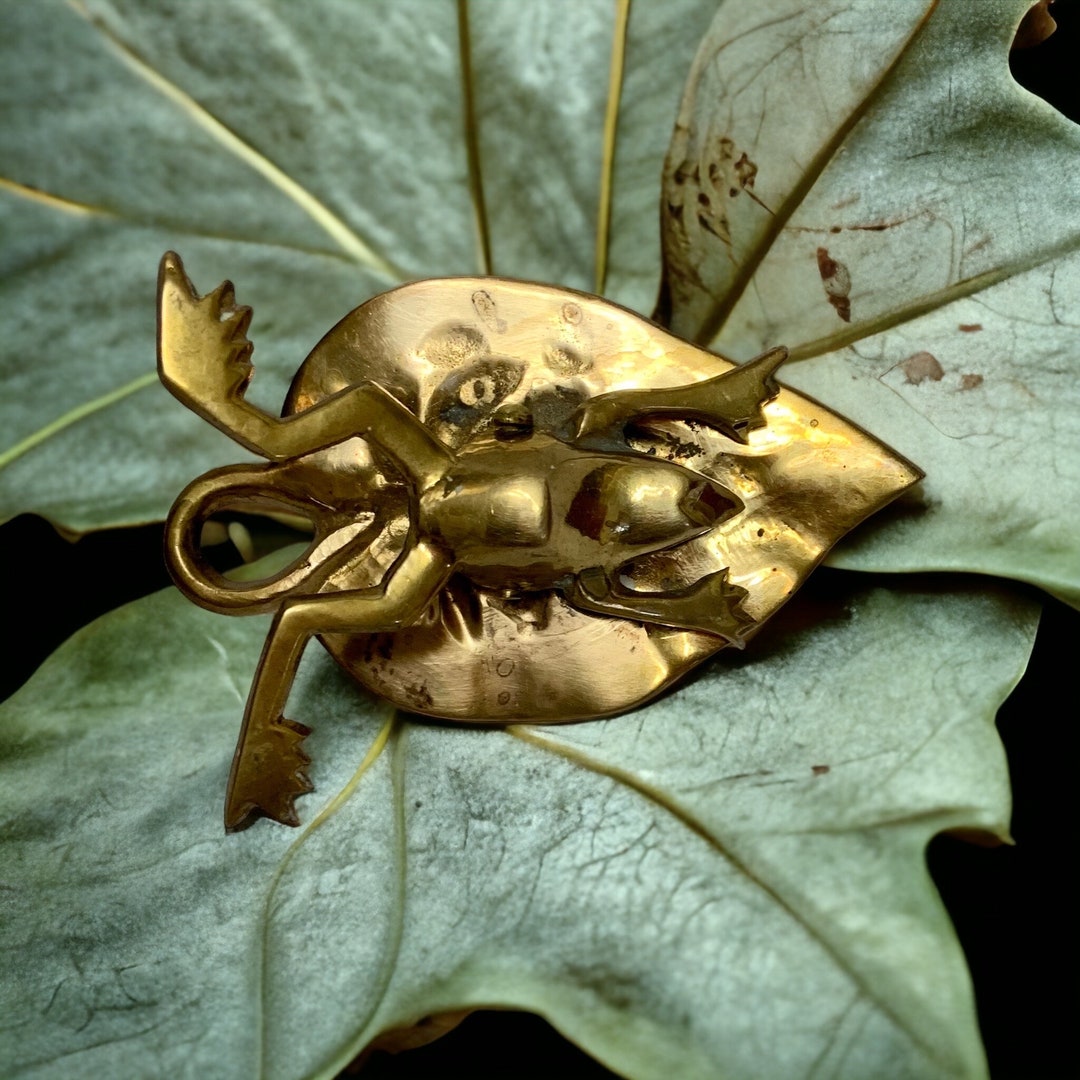 Brass Frog Paper Clip / Holder Lily Pad Etsy