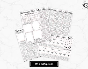 Foiled Planner Sticker Kit Bougie Foil Bundle Basic Foil Bundle Foil Stickers Bougie Boxes Foil Overlays Star Foil Sticker Bundle - "Stars"