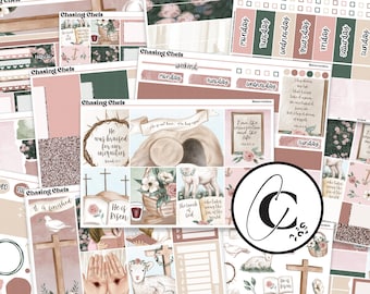 Resurrection - Easter Planner Sticker Kit for Weekly Vertical, Hobonichi Cousin, Hobonichi Weeks, Daily, and Bullet Journal Christian Jesus