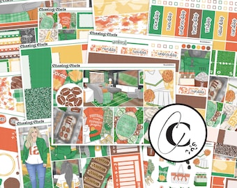 Touchdown - Football Planner Sticker Kit Weekly Vertical, Hobonichi Cousin, Hobonichi Weeks, Daily, and Bullet Journal Planner Super Bowl
