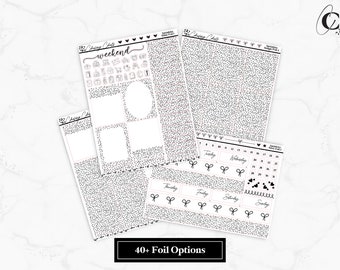 Foiled Planner Sticker Kit Bougie Foil Bundle Basic Foil Bundle Foil Stickers Bougie Boxes Foil Overlays Underlay Foil Stickers- "Sprinkles"