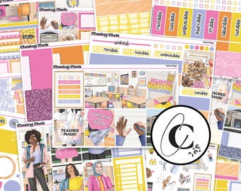 School Days - Back to School Planner Sticker Kit for Weekly Vertical, Hobonichi Cousin, Hobonichi Weeks, Daily, and Bullet Journal Planners