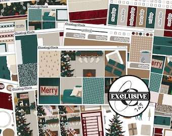 Merry & Cozy - Christmas Planner Sticker Kit for Vertical, Cousin, Weeks, Daily, Bullet Journals