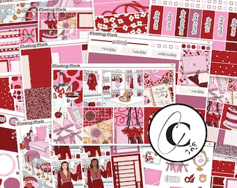XO - Valentine's Day Planner Sticker Kit for Weekly Vertical, Hobonichi Cousin, Hobonichi Weeks, Daily, and Bullet Journal Planners Love