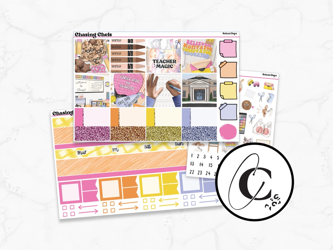 Hobonichi Cousin Sticker Kit A5 Planner Stickers Teacher Planner ...