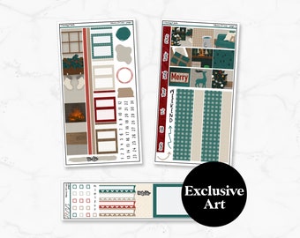 Hobonichi Weeks Sticker Kit Hobo Planner Stickers Weekly Sticker Kit Hobo Weeks Kit Exclusive Art Kit Premium Matte Stickers- "Merry & Cozy"