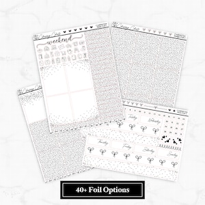 Overstock Sale - Foiled Planner Stickers Foil Kit Bougie Foil Bundle Basic Foil Overlays Bougie Boxes Foil Underlays Clearance Sticker Kit