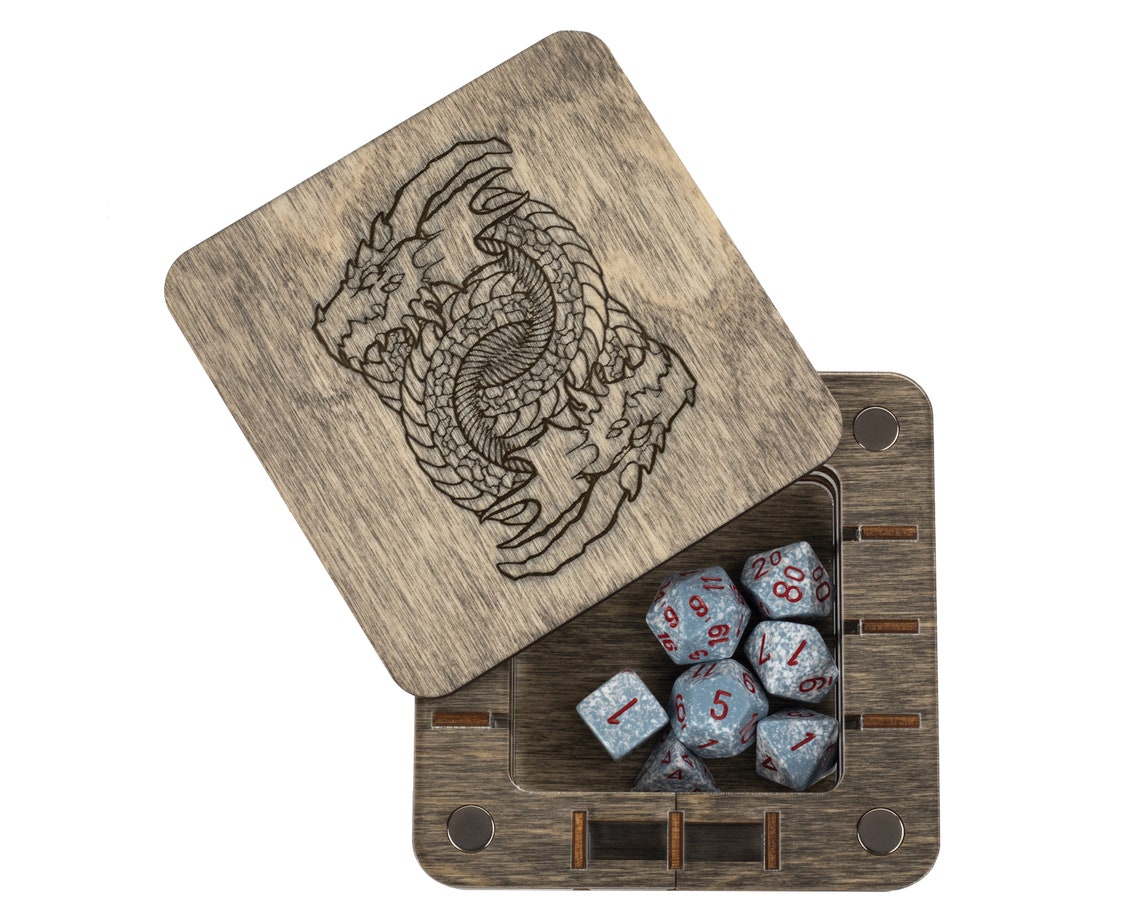 D&D Dice Storage Box for RPG and Tabletop Games / HandCrafted Etsy