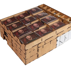 Gloomhaven: Jaws of the Lion Organizer by Smonex / Board Game Wooden Storage Box Made of Wood / Eco-Friendly Tabletop Game Wooden Inserts